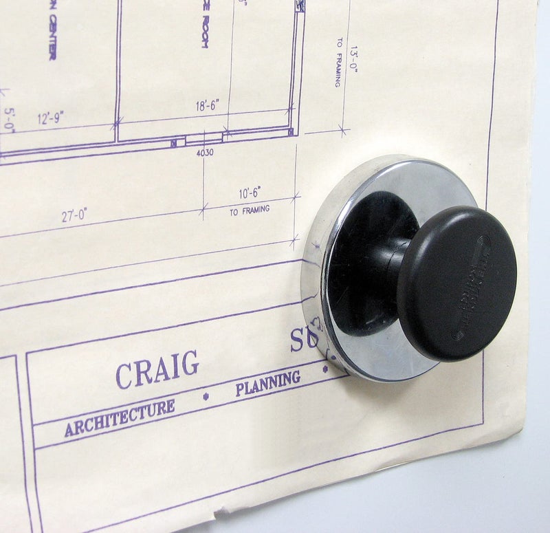 Master Magnetics Ceramic Round Base Magnet with Knob Pack - Heavy-Duty Strong Magnets for Home and Work - 95 lb Pull Each - Nickel-Plated - 3.2" D - 1.41" H - 1.75" D Knob - Chrome - 2-Pack - Image 5